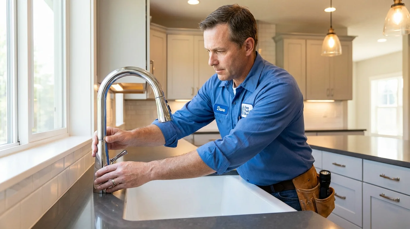 Kitchen faucet installation by Johns Plumbing LLC in Carlinville